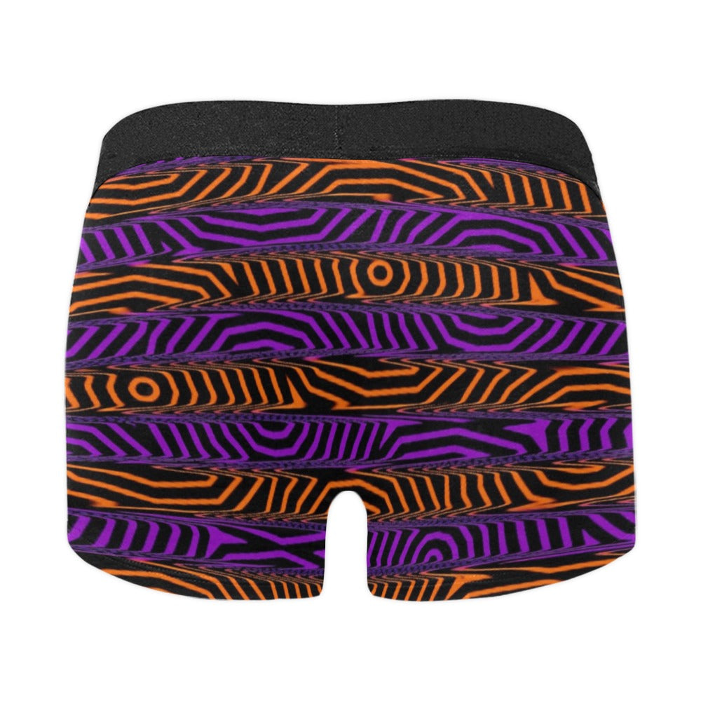 Orange and Purple Spooky Stripes Boxer Briefs