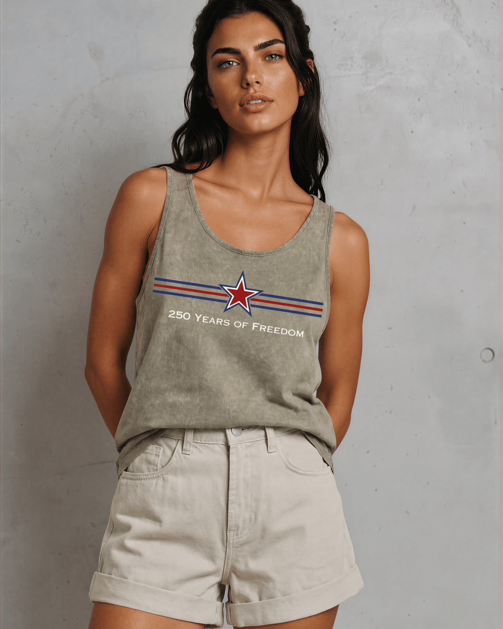 250 Freedom Star Graphic Tank Top | Made in USA | 4th of July