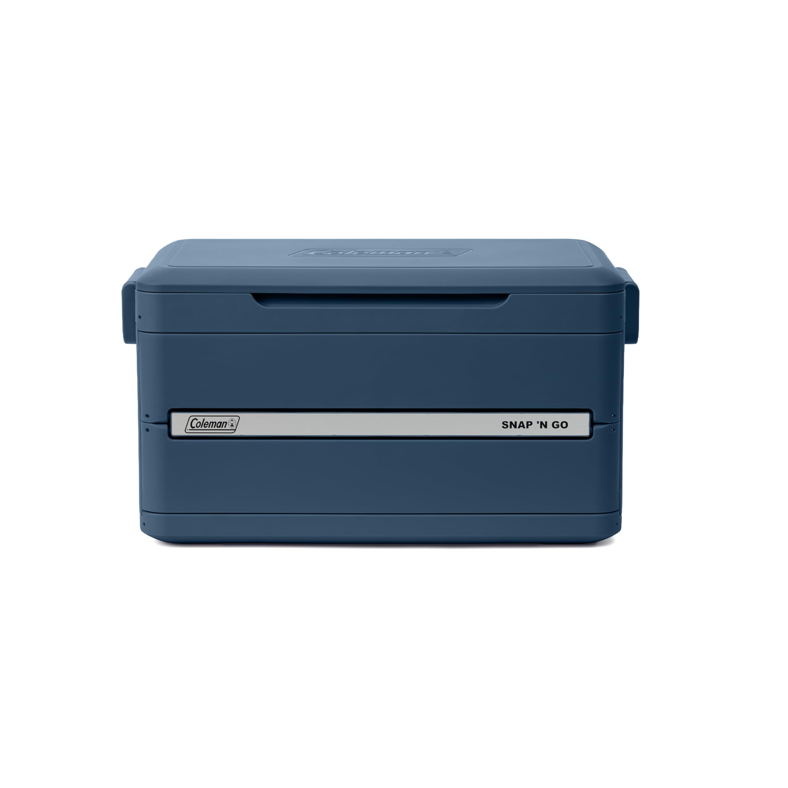 Coleman Snap N Go 45qt Collapsible Hard Cooler, Keeps ice Cold for up to 55 Hours, Holds up to 76 cans, Collapses up to 1/3 its Size, Can Hold up to 200 pounds, Blue Sky