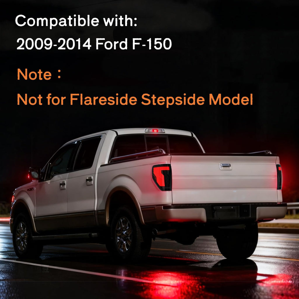 Upgrade LED Tail Lights for 2008-2016 Ford F250/350/450 Super Duty - Plug and Play, Waterproof, High-Brightness, C-Shape Design, Clear Lens