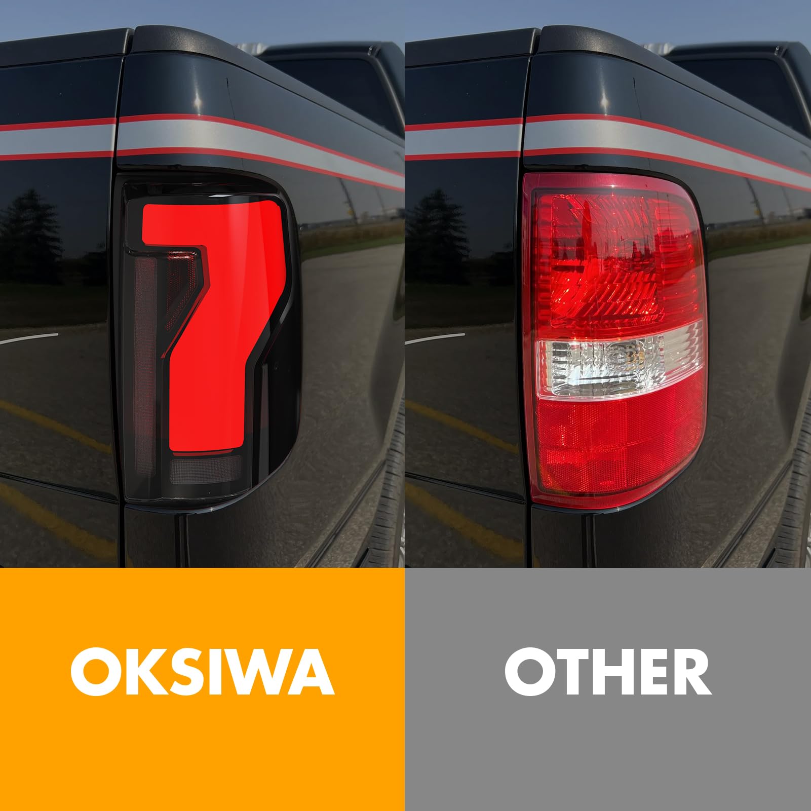 Upgrade LED Tail Lights for 2008-2016 Ford F250/350/450 Super Duty - Plug and Play, Waterproof, High-Brightness, C-Shape Design, Clear Lens
