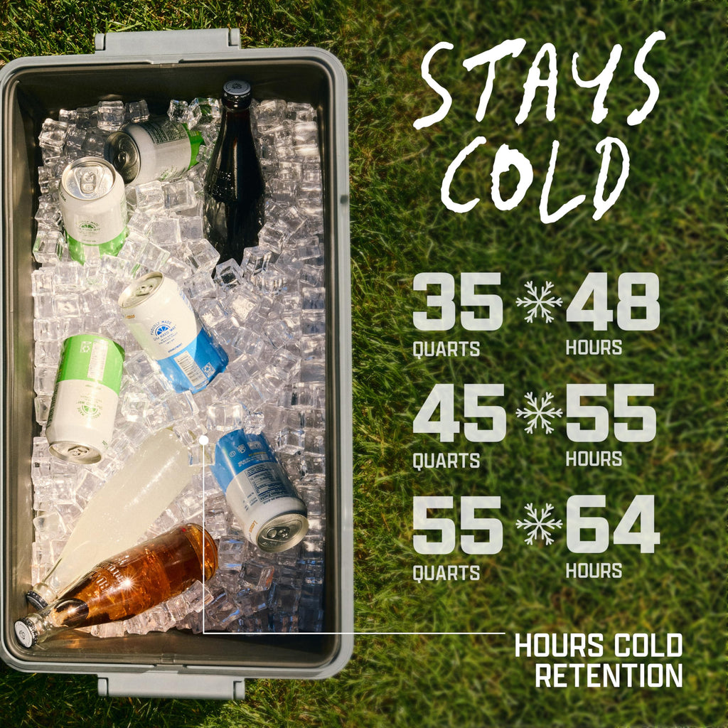 Coleman Snap N Go 45qt Collapsible Hard Cooler, Keeps ice Cold for up to 55 Hours, Holds up to 76 cans, Collapses up to 1/3 its Size, Can Hold up to 200 pounds, Blue Sky