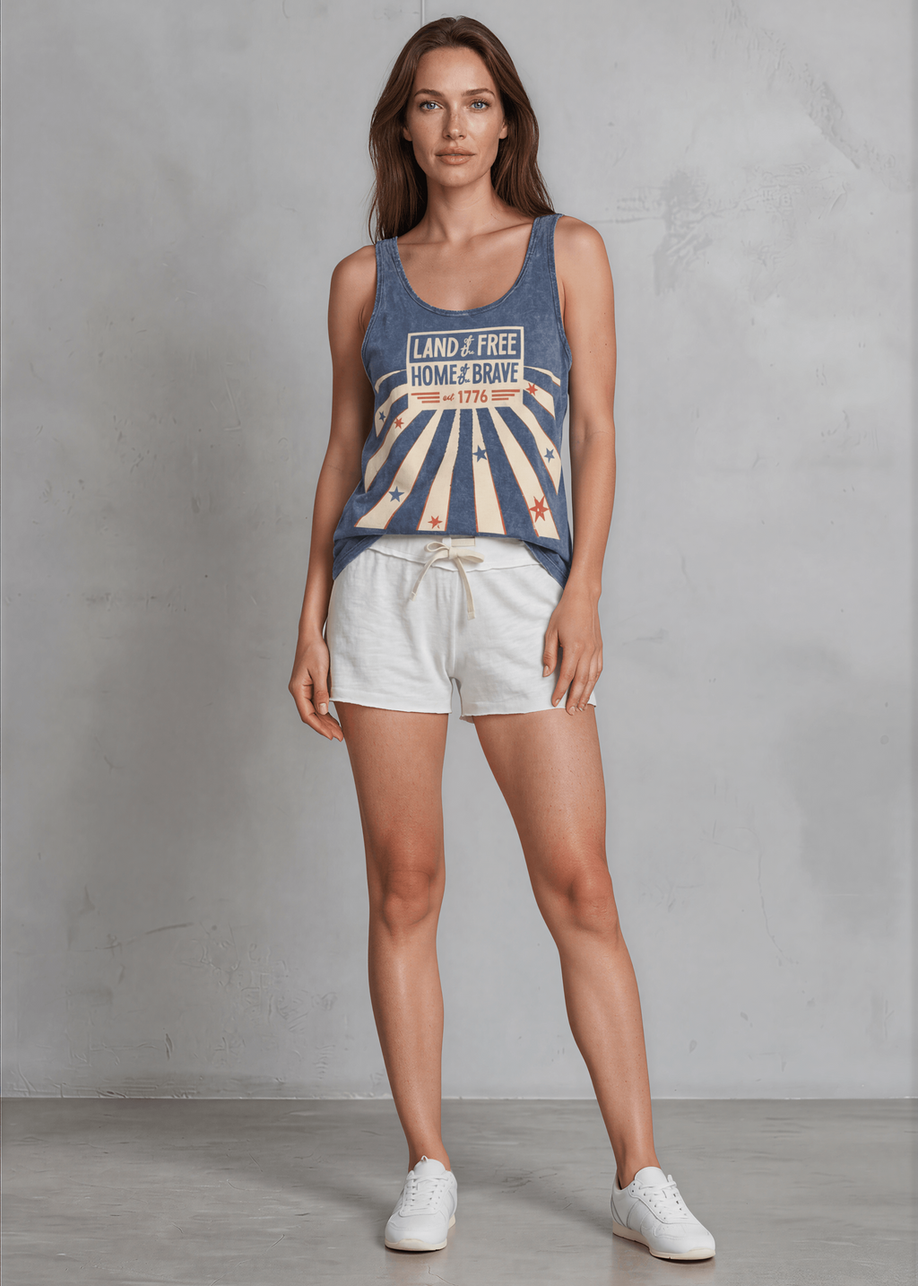 Made in USA Patriotic Land of the Free Home of the Brave Tank Top