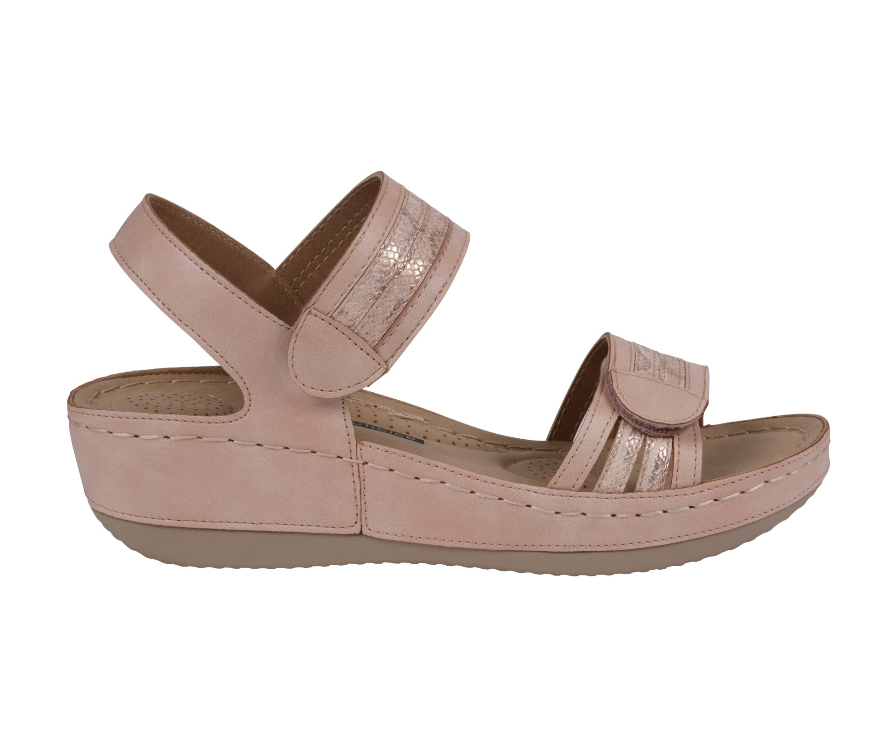 Samar Blush Wedge Sandals