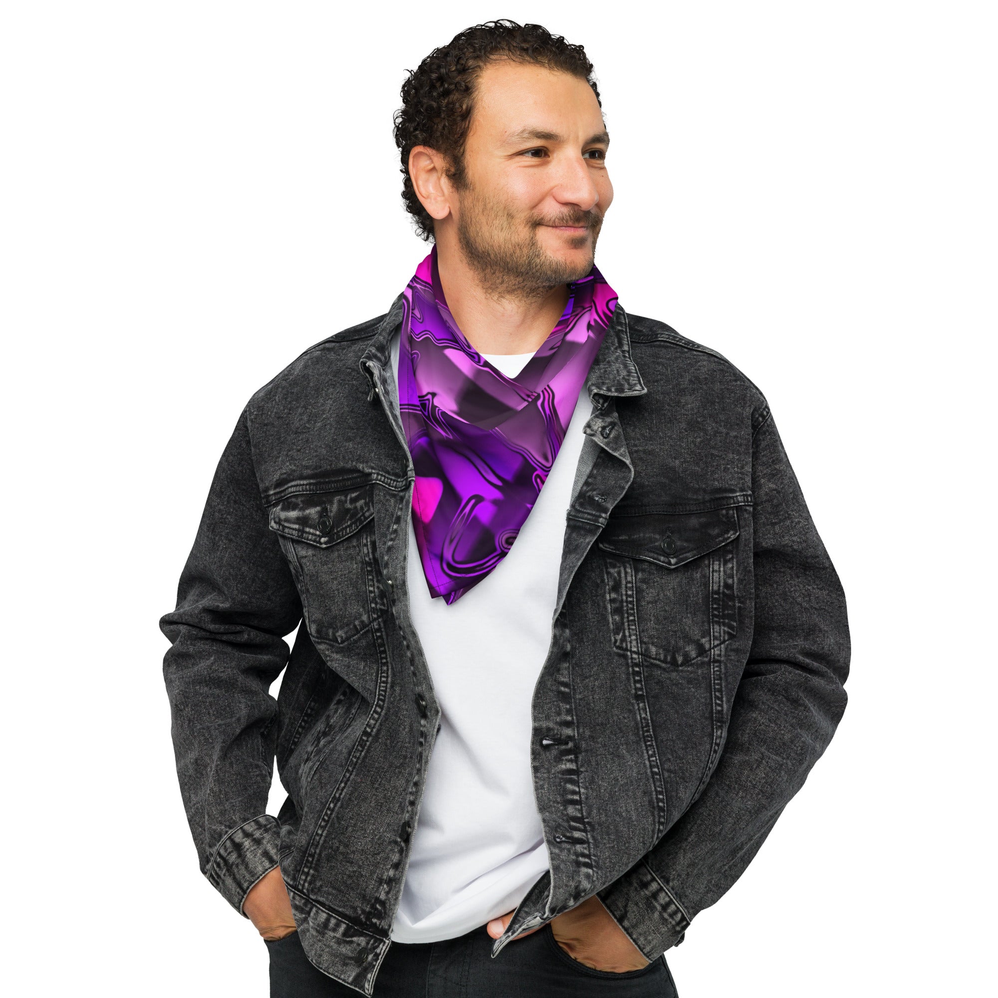Pink and Purple Chromatic Melt Rave Bandana