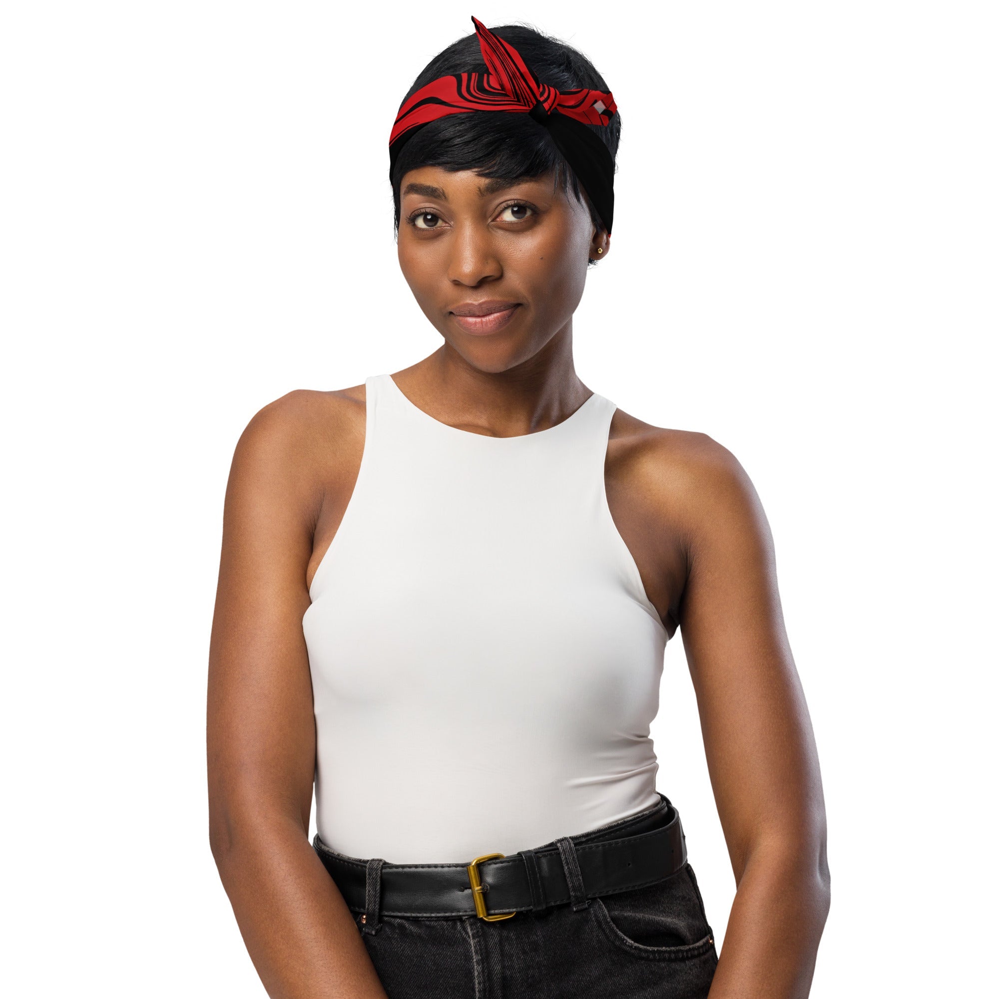 Red and Black Slime Oil Spill Rave Bandana