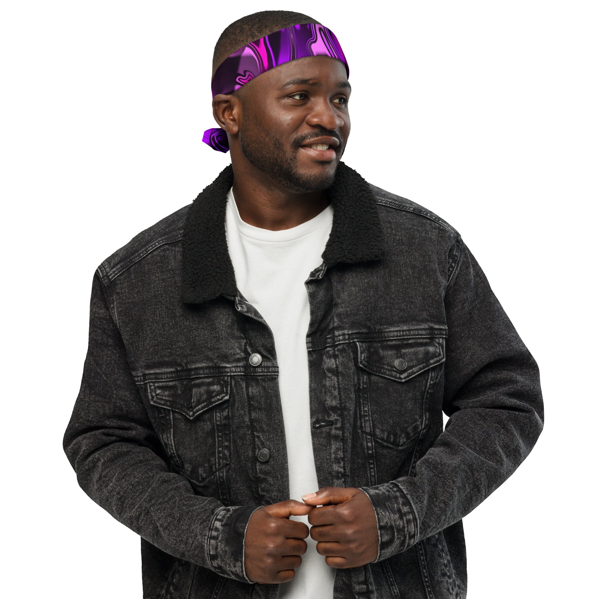 Pink and Purple Chromatic Melt Rave Bandana