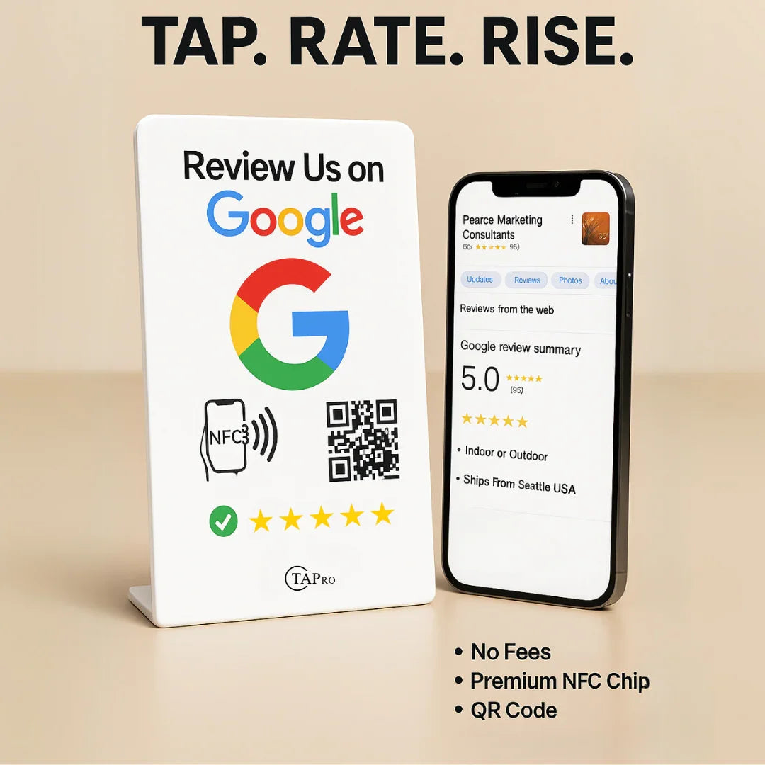 NFC Google Review Stand (5-Pack) - Premium Review Collection Kit